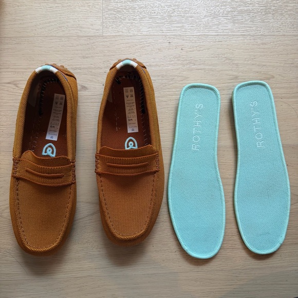 Rothy's The Driver Cognac Loafers Shoes - Picture 6 of 11